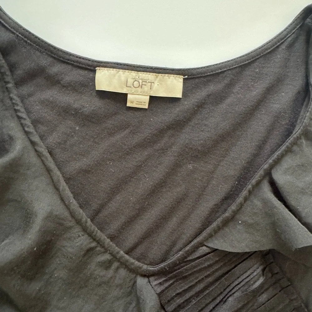 LOFT Black Tiered Mini Dress - Picture 5 of 8